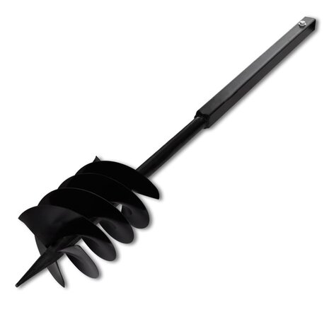 Grondboor met handvat 180 mm en verlengstukken 9 m (staal)