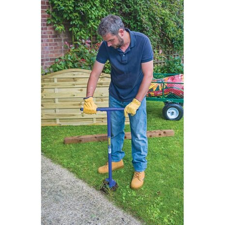 Paalgatgraver met grondboor 1070x155 mm blauw 24414