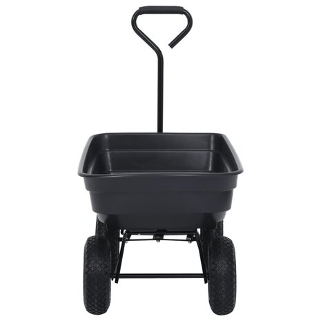 Tuinkiepwagen 300 kg 75 L zwart