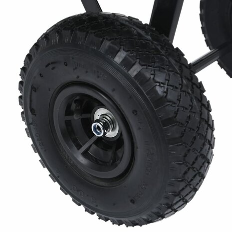 Tuinkiepwagen 300 kg 75 L zwart