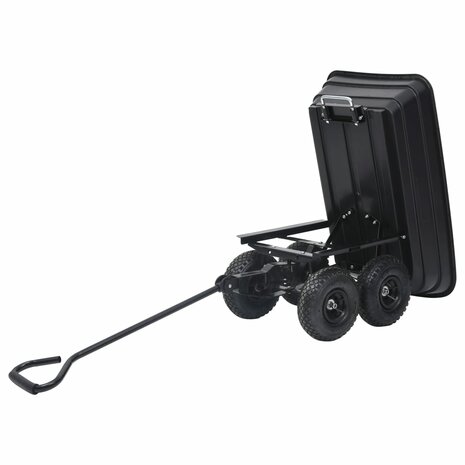 Tuinkiepwagen 300 kg 75 L zwart