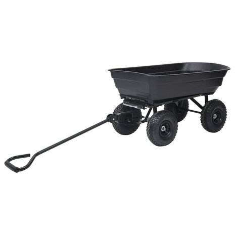 Tuinkiepwagen 300 kg 75 L zwart