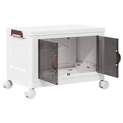 Opbergbox stapelbaar met wielen 28 L 48,5x29,5x33 cm