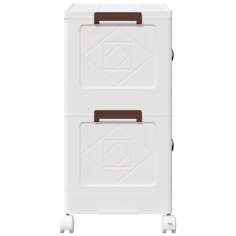 Opbergbox stapelbaar met wielen 2-laags 75 L 64x40x76 cm