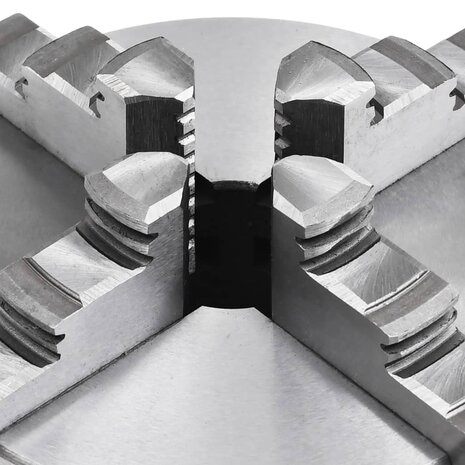 Klauwplaat met 4 bekken zelfcentrerend 125 mm staal