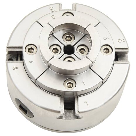 Houtklauwplaat 4 bekken M33 verbinding 96 mm staal zilverkleur