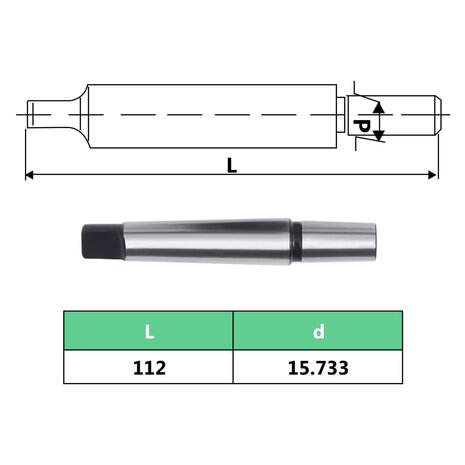 Snelspanboorkop MT2-B16 met 13 mm klembereik