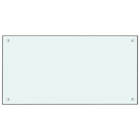 Spatscherm keuken 80x40 cm gehard glas wit