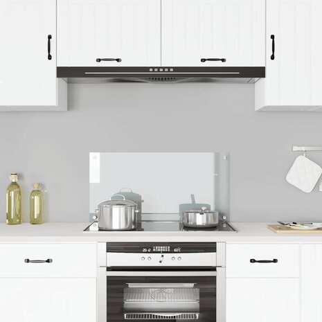 Spatscherm keuken 80x40 cm gehard glas transparant