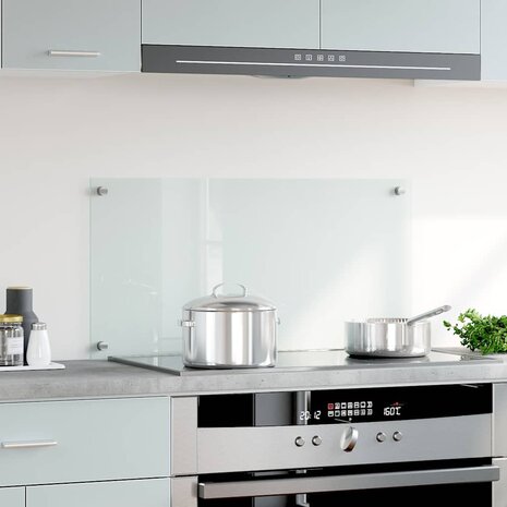 Spatscherm keuken 80x40 cm gehard glas transparant