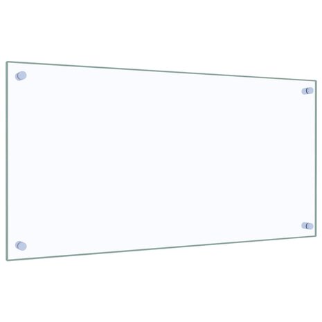 Spatscherm keuken 80x40 cm gehard glas transparant