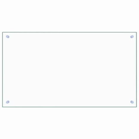 Spatscherm keuken 90x50 cm gehard glas transparant