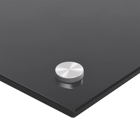 Spatscherm keuken 70x50 cm gehard glas zwart