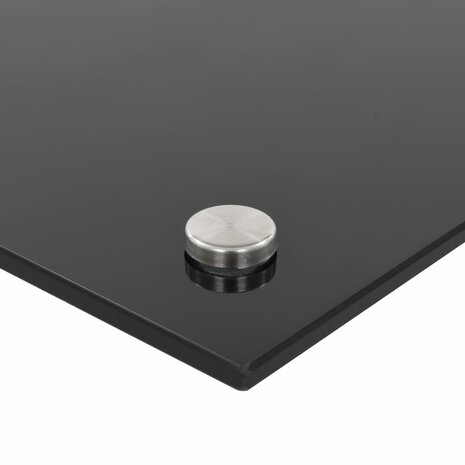 Spatscherm keuken 70x60 cm gehard glas zwart