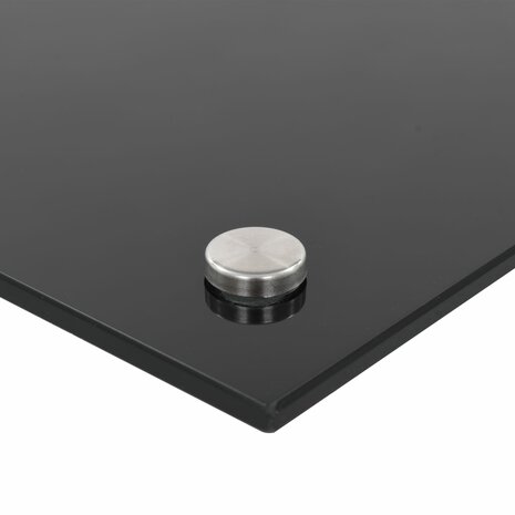 Spatscherm keuken 80x60 cm gehard glas zwart