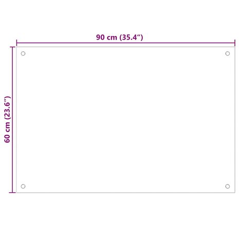 Spatscherm keuken 90x60 cm gehard glas zwart