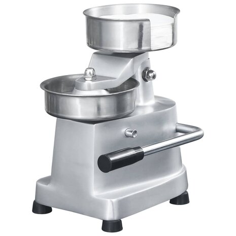 Hamburgerpersmachine met 500 scheidingsbladen 10 cm aluminium