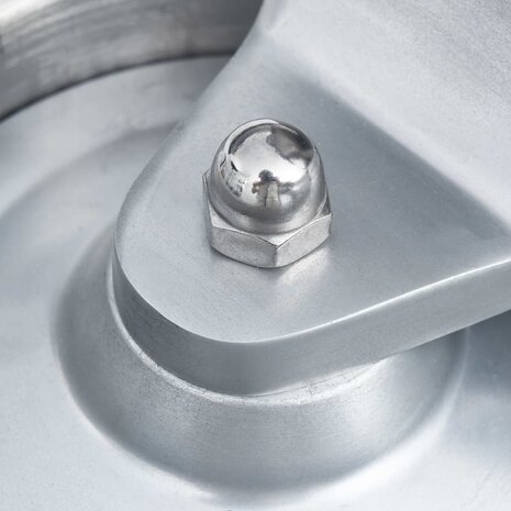 Hamburgerpersmachine met 500 scheidingsbladen 10 cm aluminium