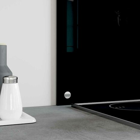 Spatschermen keuken 2 st 70x40 cm gehard glas zwart