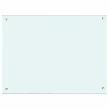 Spatschermen keuken 2 st 80x60 cm gehard glas wit