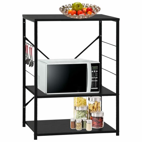 Magnetronkast 60x39,6x79,5 cm bewerkt hout zwart