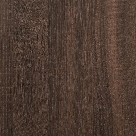 Bakkersrek 90x40x84 cm bewerkt hout en metaal bruin eikenkleur