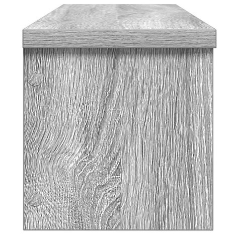 Keukenrek stapelbaar 60x15x16cm bewerkt hout grijs sonoma eiken