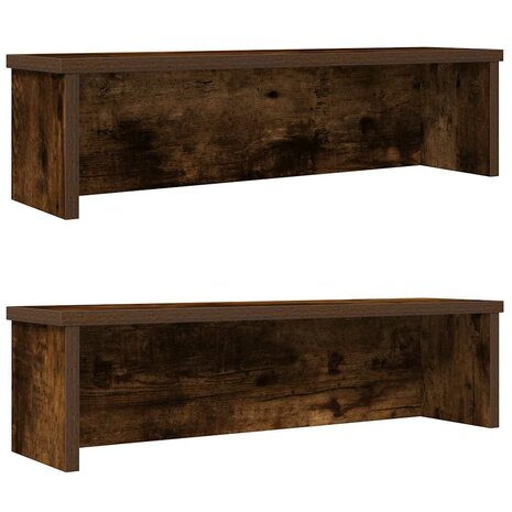 Keukenrekken stapelbaar 2 st 50x15x16 cm gerookt eikenkleurig