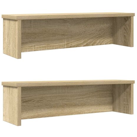 Keukenrekken stapelbaar 2 st 50x15x16 cm sonoma eikenkleurig