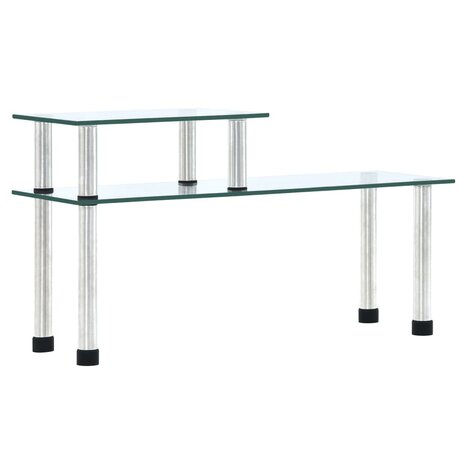 Keukenschap 45x16x26 cm gehard glas transparent