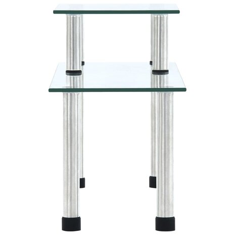 Keukenschap 45x16x26 cm gehard glas transparent