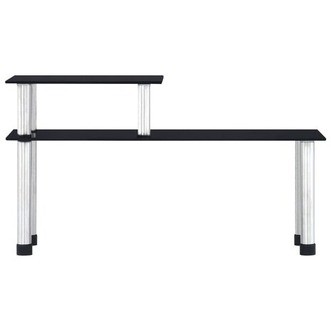 Keukenschap 45x16x26 cm gehard glas zwart
