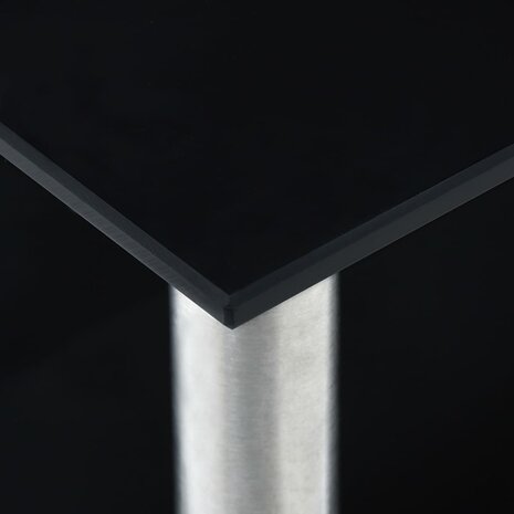 Keukenschap 45x16x26 cm gehard glas zwart
