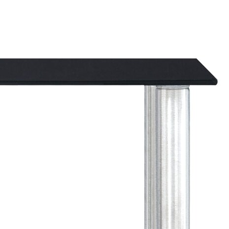 Keukenschap 45x16x26 cm gehard glas zwart