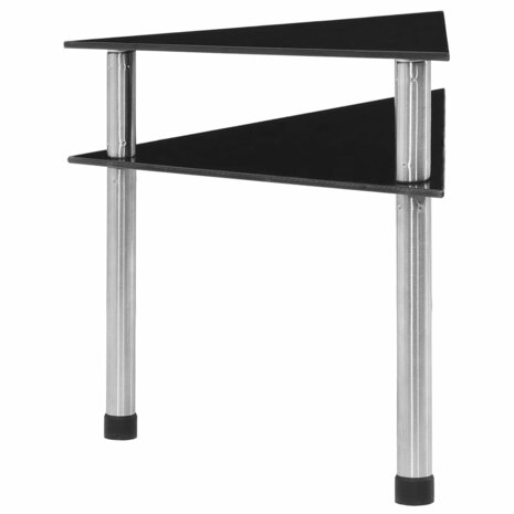 Keukenschap 49,5x35x26 cm gehard glas zwart