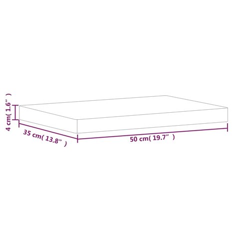 Snijplank 50x35x4 cm massief beukenhout
