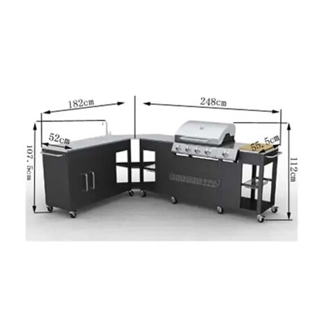 Buitenkeuken Missouri 4 branders