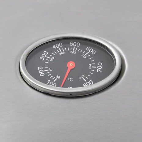 Gasbarbecue 4+1 kookzone zilver