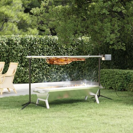 Barbecue grill- en bakset automatisch roestvrij staal