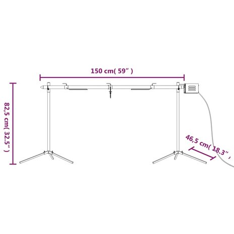 Automatische barbecue met motor 150x46,5x82,5 cm roestvrijstaal
