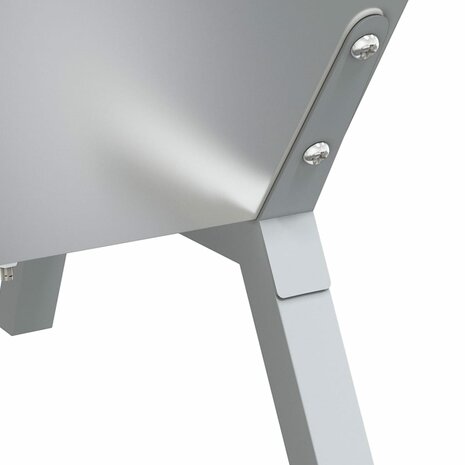 Barbecueplaat 118x42x30,5 cm roestvrij staal zilverkleurig