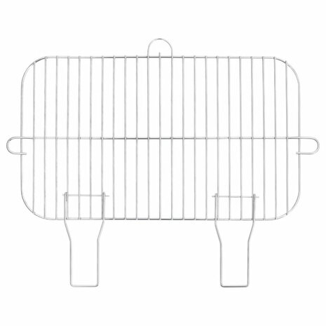Houtskoolbarbecue met wieltjes staal zwart