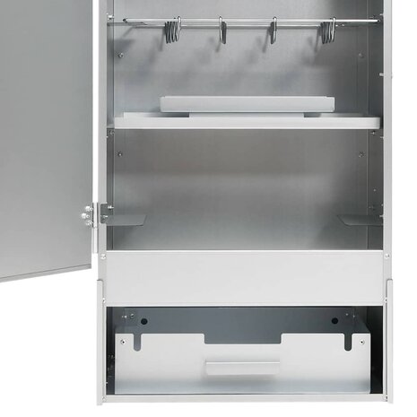 BBQ-rookoven met houtsnippers 44,5x29x83 cm staal