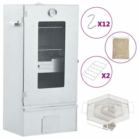 BBQ-rookoven met koude rookgenerator gegalvaniseerd staal