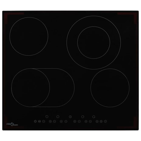 Keramische kookplaat met 4 kookzones aanraakbediening 6600 W