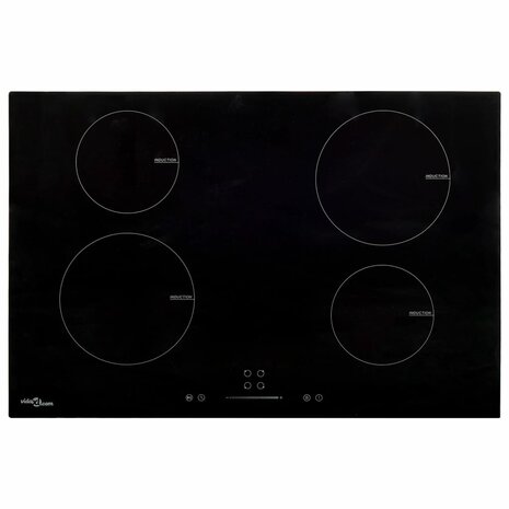 Inductiekookplaat 4 zones aanraakbediening 7000 W 77 cm glas