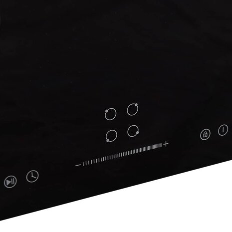 Inductiekookplaat 4 zones aanraakbediening 7000 W 77 cm glas