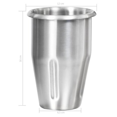 Milkshake mixer met dubbele bekers roestvrij staal 2 L