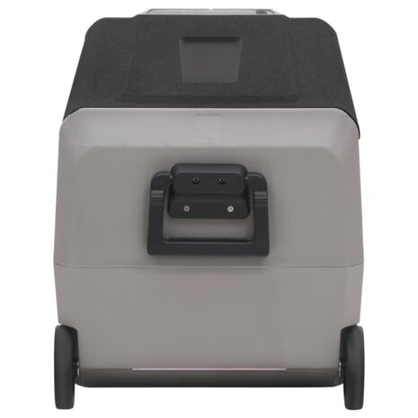 Koelbox met wielen en adapter 36 L PP en PE zwart en grijs