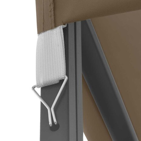 Prieel met LED-lichtslinger 3x3 m taupe